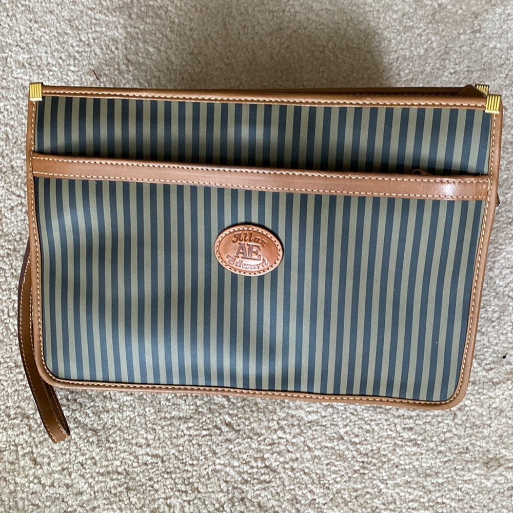 Allan Edward striped handbag